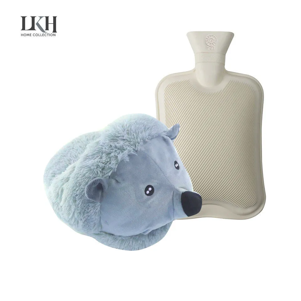 2 Litre Hot Water Bottle and Faux Fur Slipper Cover Soft Foot Warmer