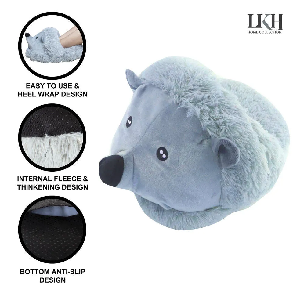 2 Litre Hot Water Bottle and Faux Fur Slipper Cover Soft Foot Warmer