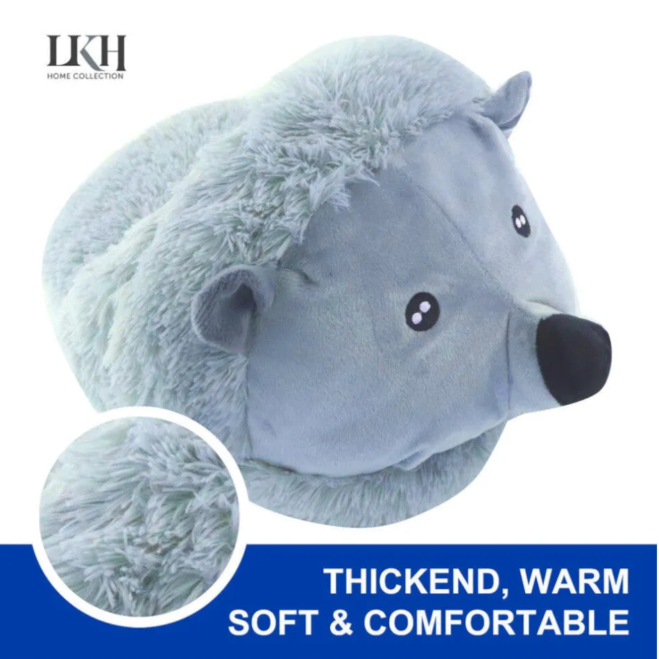 2 Litre Hot Water Bottle and Faux Fur Slipper Cover Soft Foot Warmer