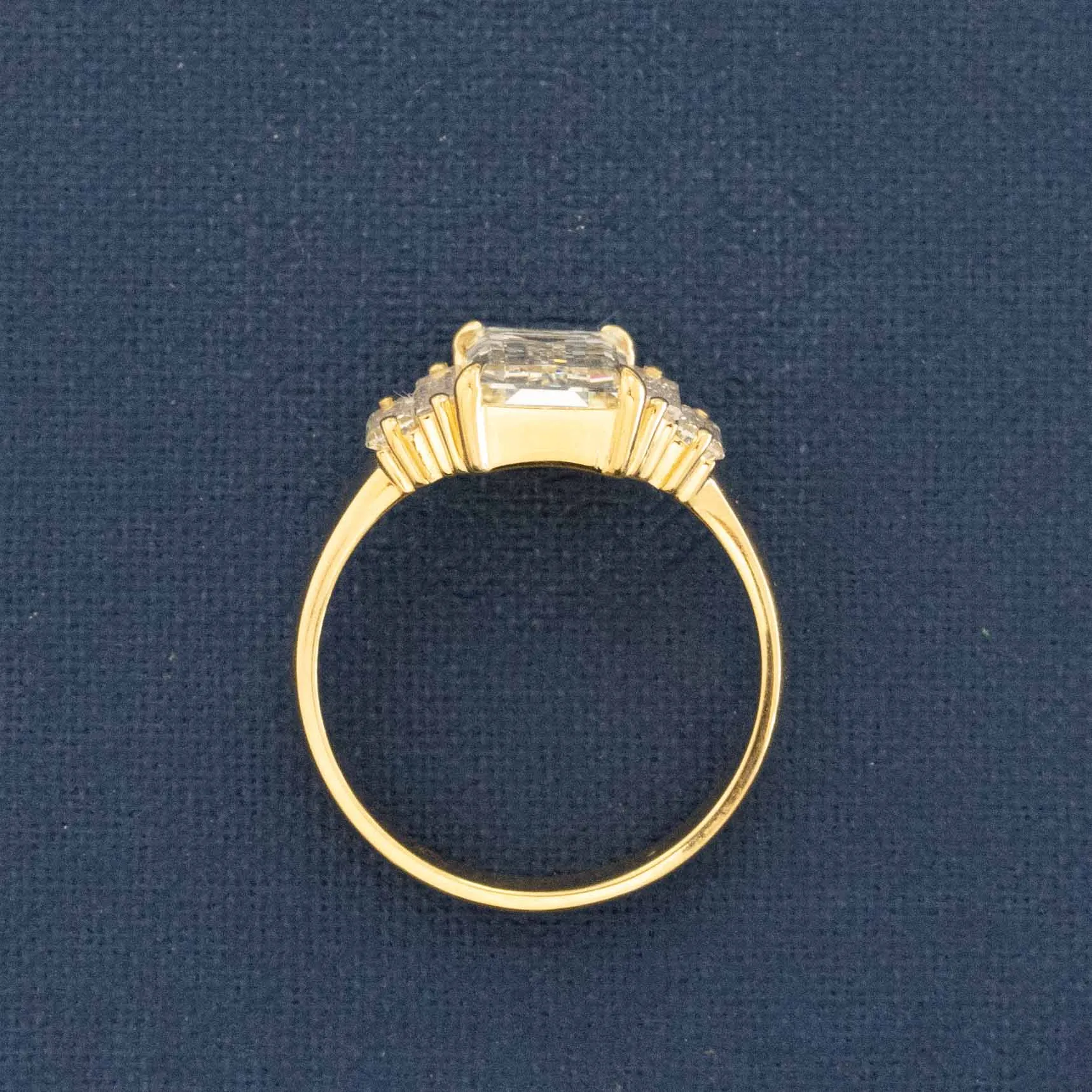 4.61ctw Antique Baguette Cut Diamond Ring, GIA I VVS2