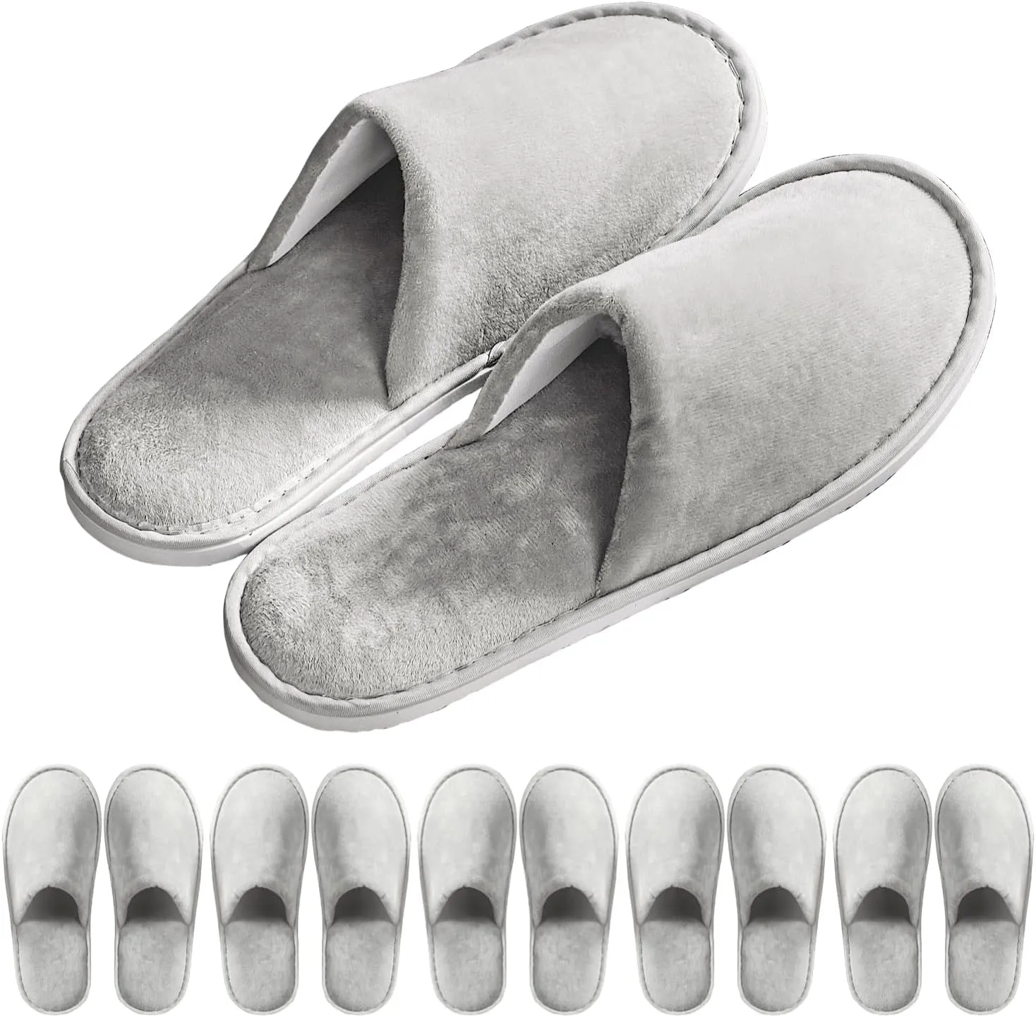 6-9 Pairs Spa Slippers, Non Slip Disposable Slippers for Guest, Washable Reusable, Which Can Be Used as Women Men, House, Indoor, Bathroom, Bedroom, Hotel, Bride Slippers