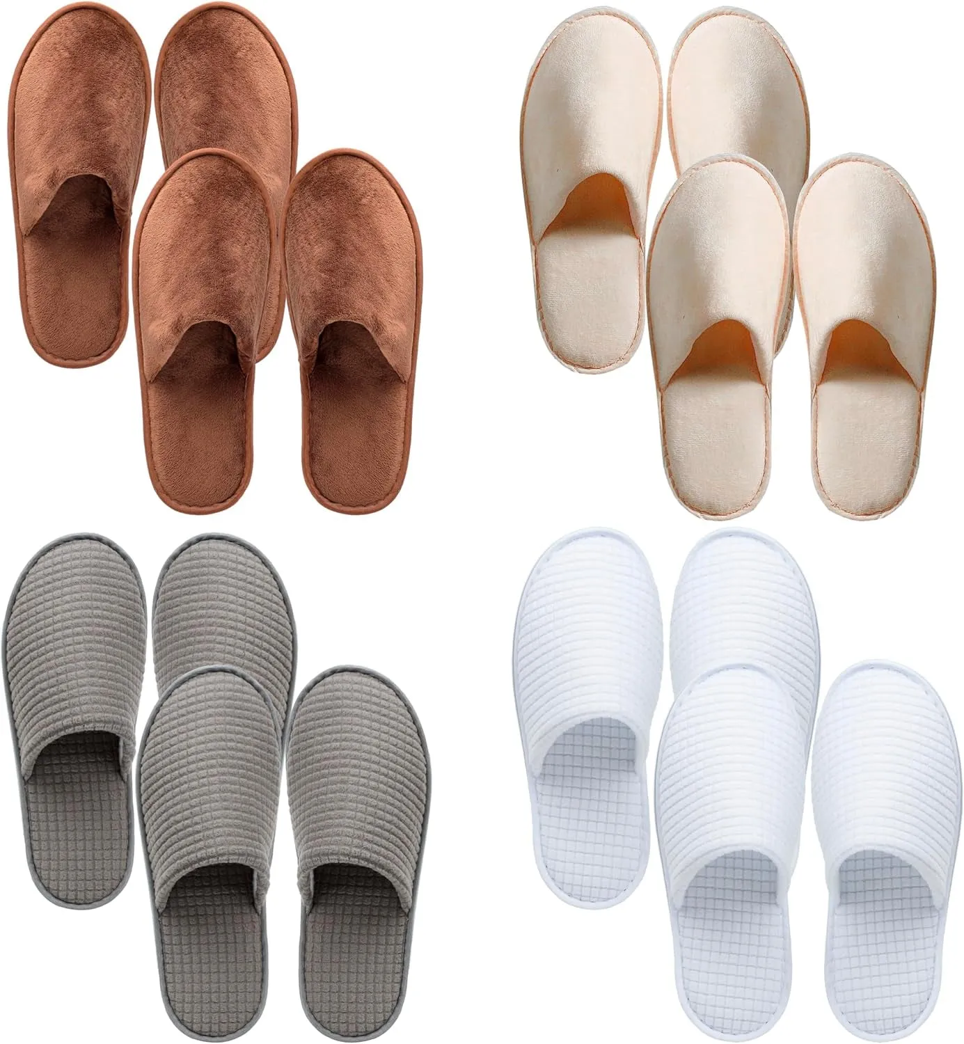 6-9 Pairs Spa Slippers, Non Slip Disposable Slippers for Guest, Washable Reusable, Which Can Be Used as Women Men, House, Indoor, Bathroom, Bedroom, Hotel, Bride Slippers