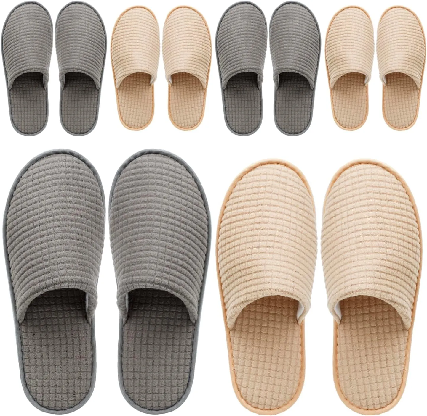 6-9 Pairs Spa Slippers, Non Slip Disposable Slippers for Guest, Washable Reusable, Which Can Be Used as Women Men, House, Indoor, Bathroom, Bedroom, Hotel, Bride Slippers