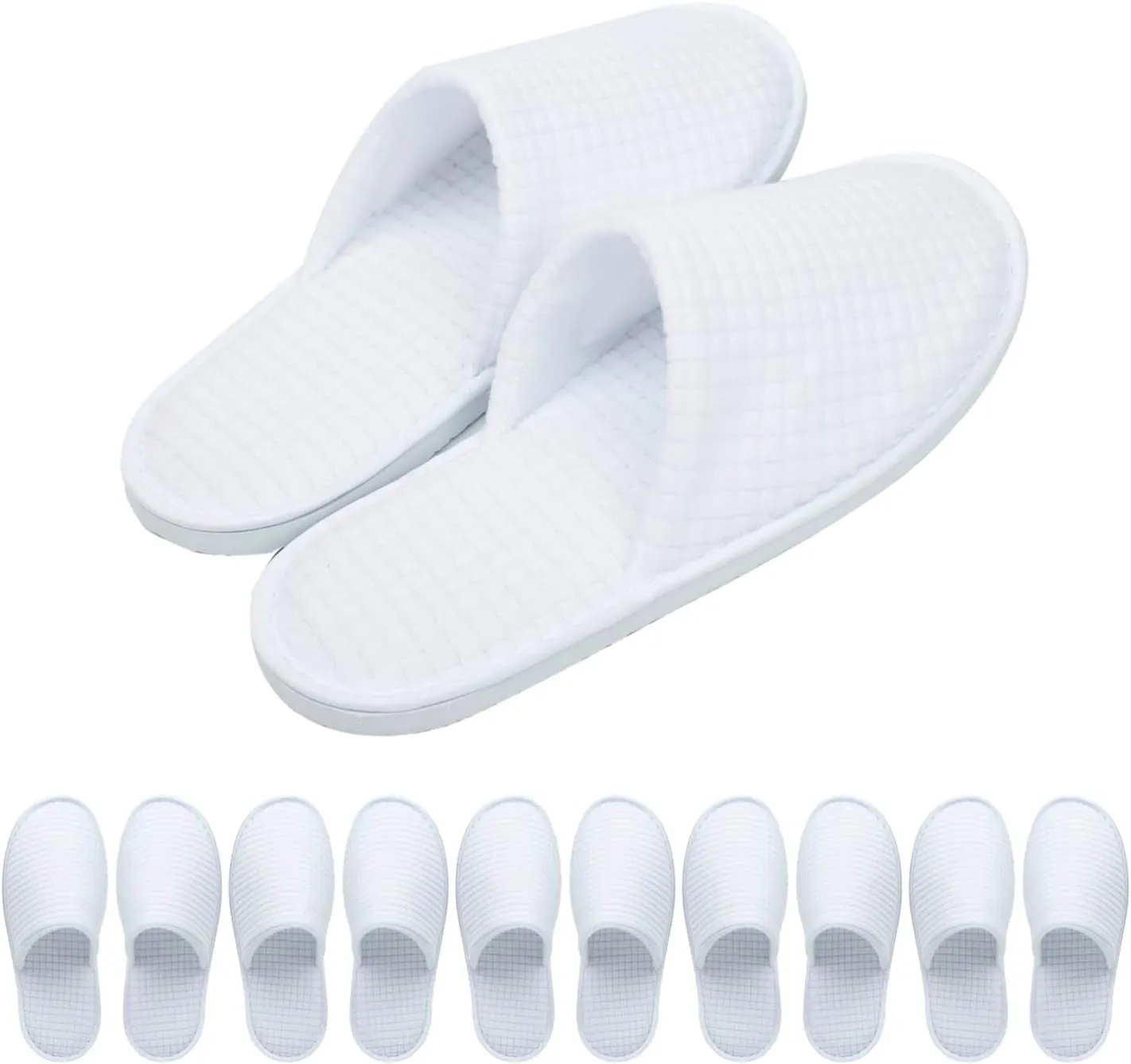 6-9 Pairs Spa Slippers, Non Slip Disposable Slippers for Guest, Washable Reusable, Which Can Be Used as Women Men, House, Indoor, Bathroom, Bedroom, Hotel, Bride Slippers