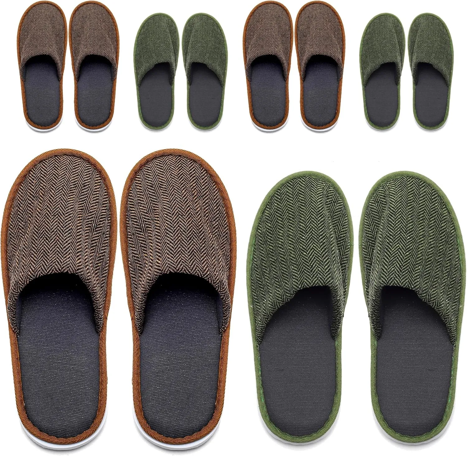 6-9 Pairs Spa Slippers, Non Slip Disposable Slippers for Guest, Washable Reusable, Which Can Be Used as Women Men, House, Indoor, Bathroom, Bedroom, Hotel, Bride Slippers