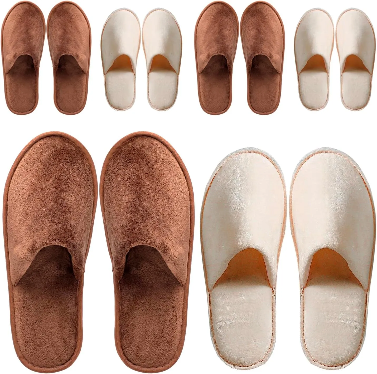 6-9 Pairs Spa Slippers, Non Slip Disposable Slippers for Guest, Washable Reusable, Which Can Be Used as Women Men, House, Indoor, Bathroom, Bedroom, Hotel, Bride Slippers