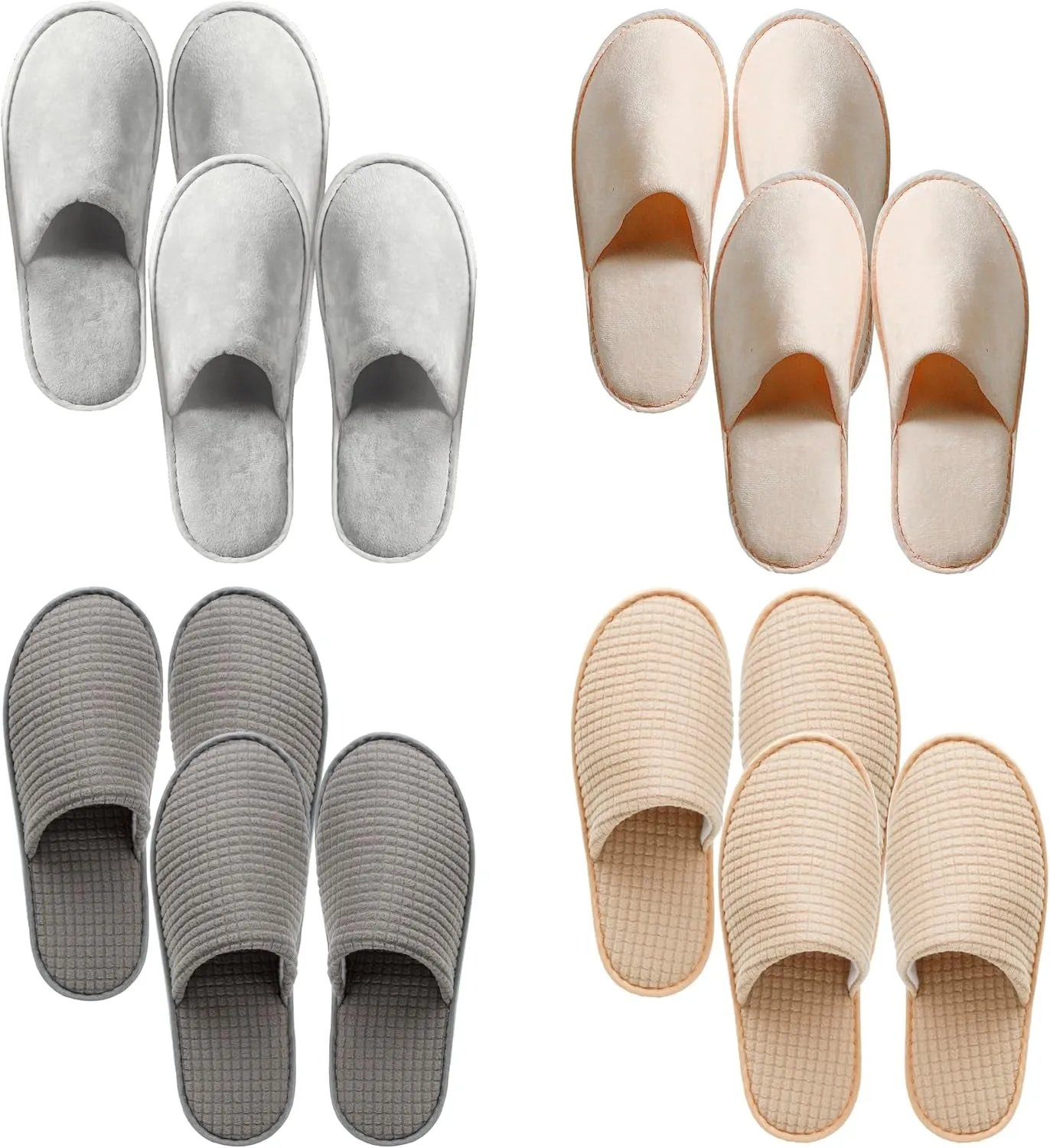 6-9 Pairs Spa Slippers, Non Slip Disposable Slippers for Guest, Washable Reusable, Which Can Be Used as Women Men, House, Indoor, Bathroom, Bedroom, Hotel, Bride Slippers