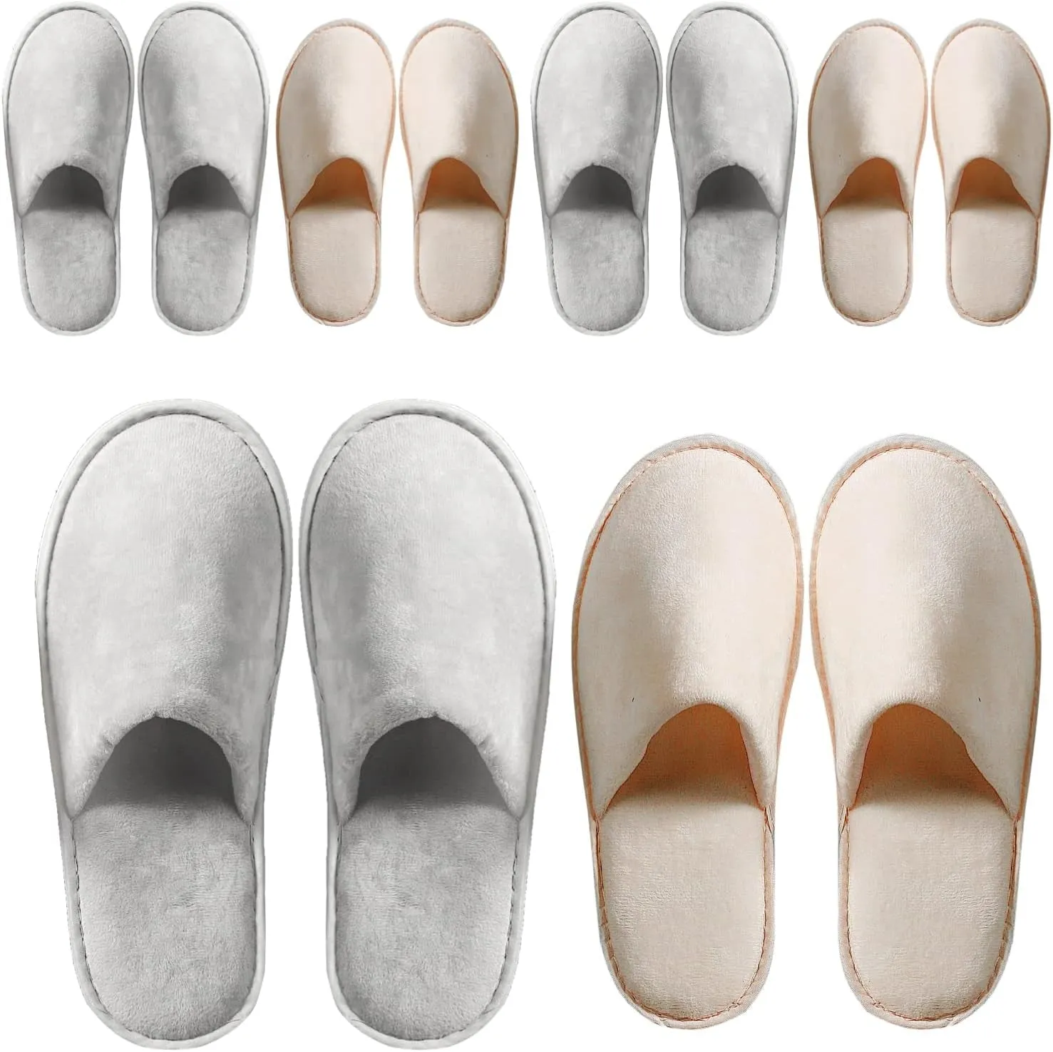 6-9 Pairs Spa Slippers, Non Slip Disposable Slippers for Guest, Washable Reusable, Which Can Be Used as Women Men, House, Indoor, Bathroom, Bedroom, Hotel, Bride Slippers