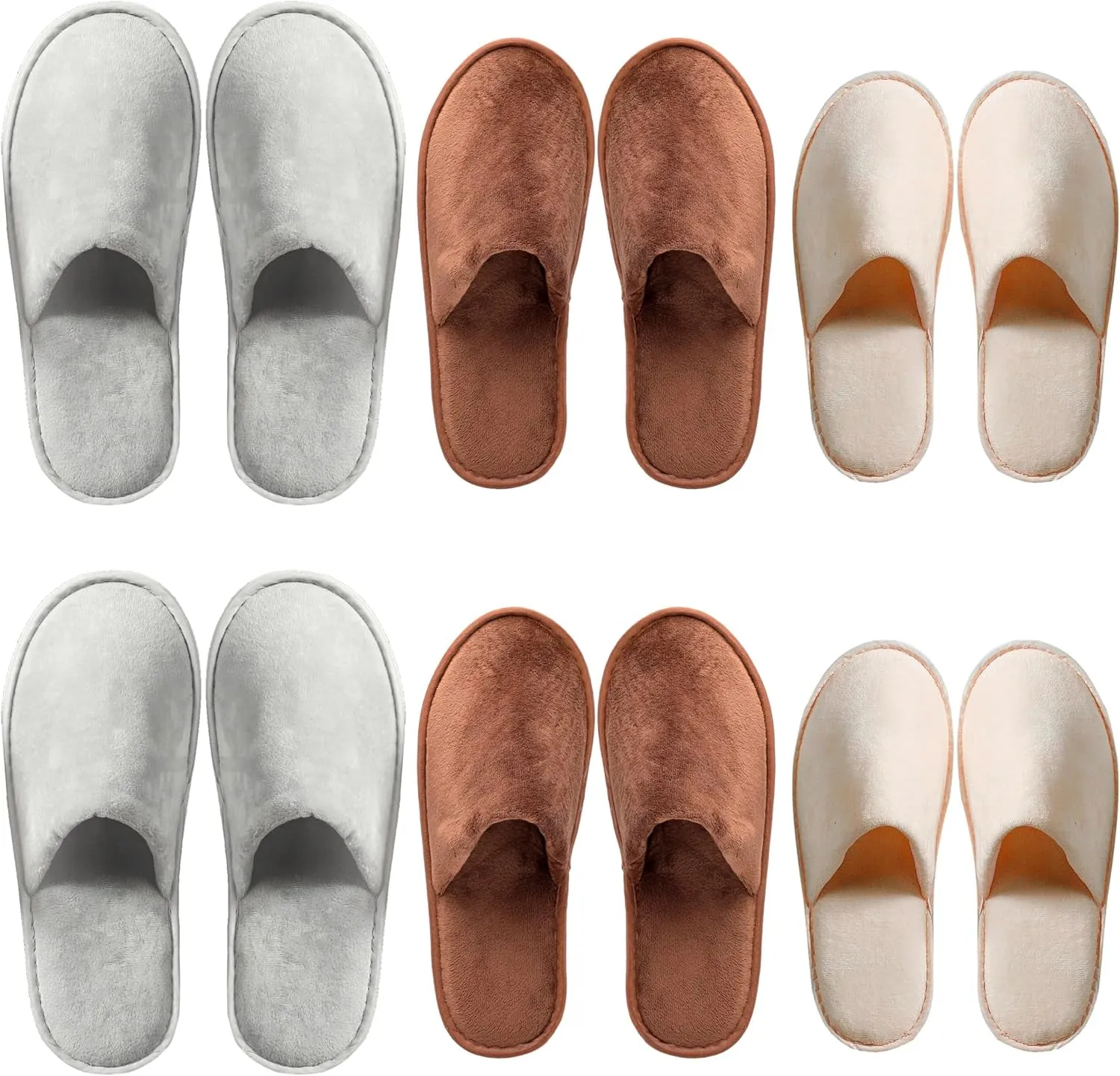 6-9 Pairs Spa Slippers, Non Slip Disposable Slippers for Guest, Washable Reusable, Which Can Be Used as Women Men, House, Indoor, Bathroom, Bedroom, Hotel, Bride Slippers