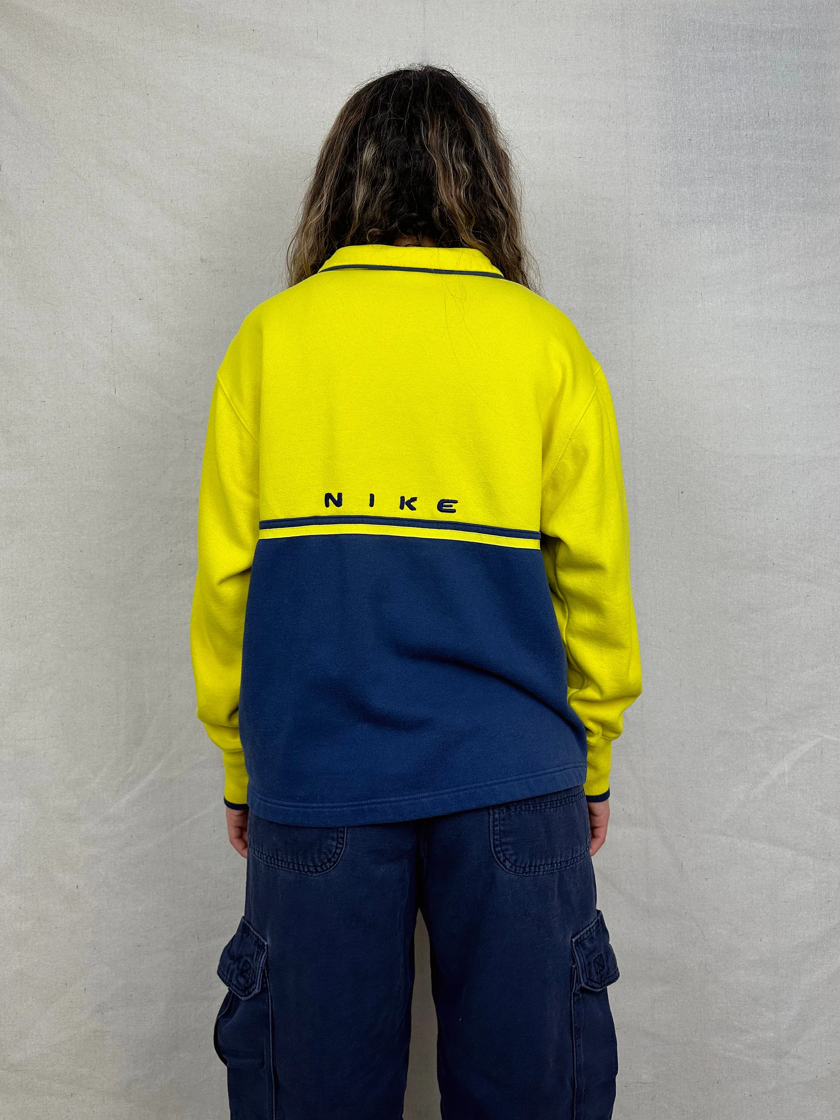 90's Nike Embroidered Vintage Quarterzip Sweatshirt Size 10-12