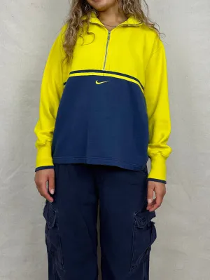 90's Nike Embroidered Vintage Quarterzip Sweatshirt Size 10-12
