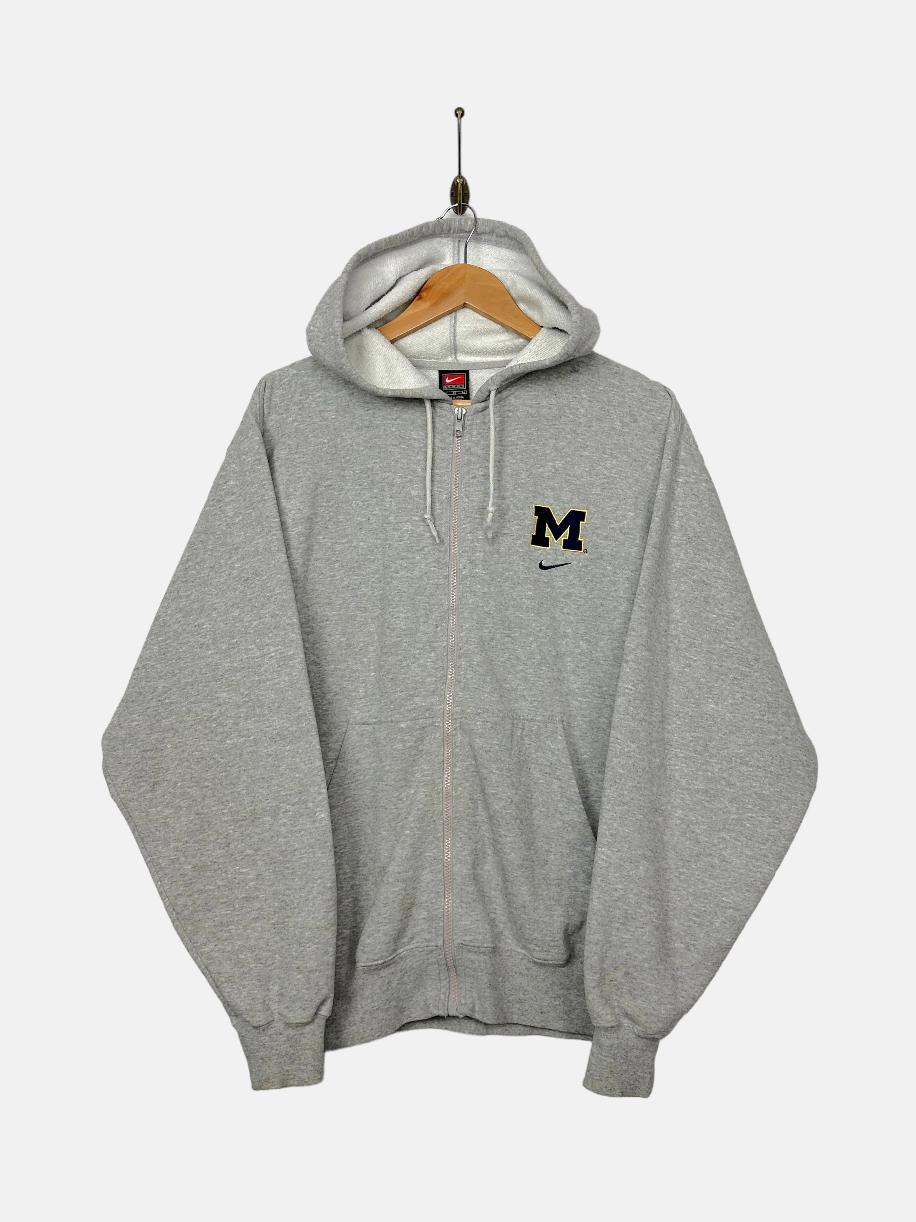 90's Nike Michigan Embroidered Vintage Zip-Up Hoodie Size M