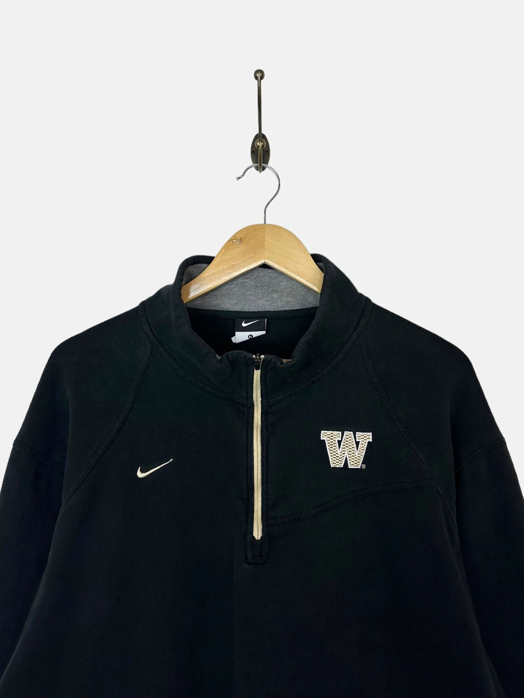 90's Nike Washington Embroidered Vintage Quarterzip Sweatshirt Size XL