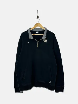 90's Nike Washington Embroidered Vintage Quarterzip Sweatshirt Size XL