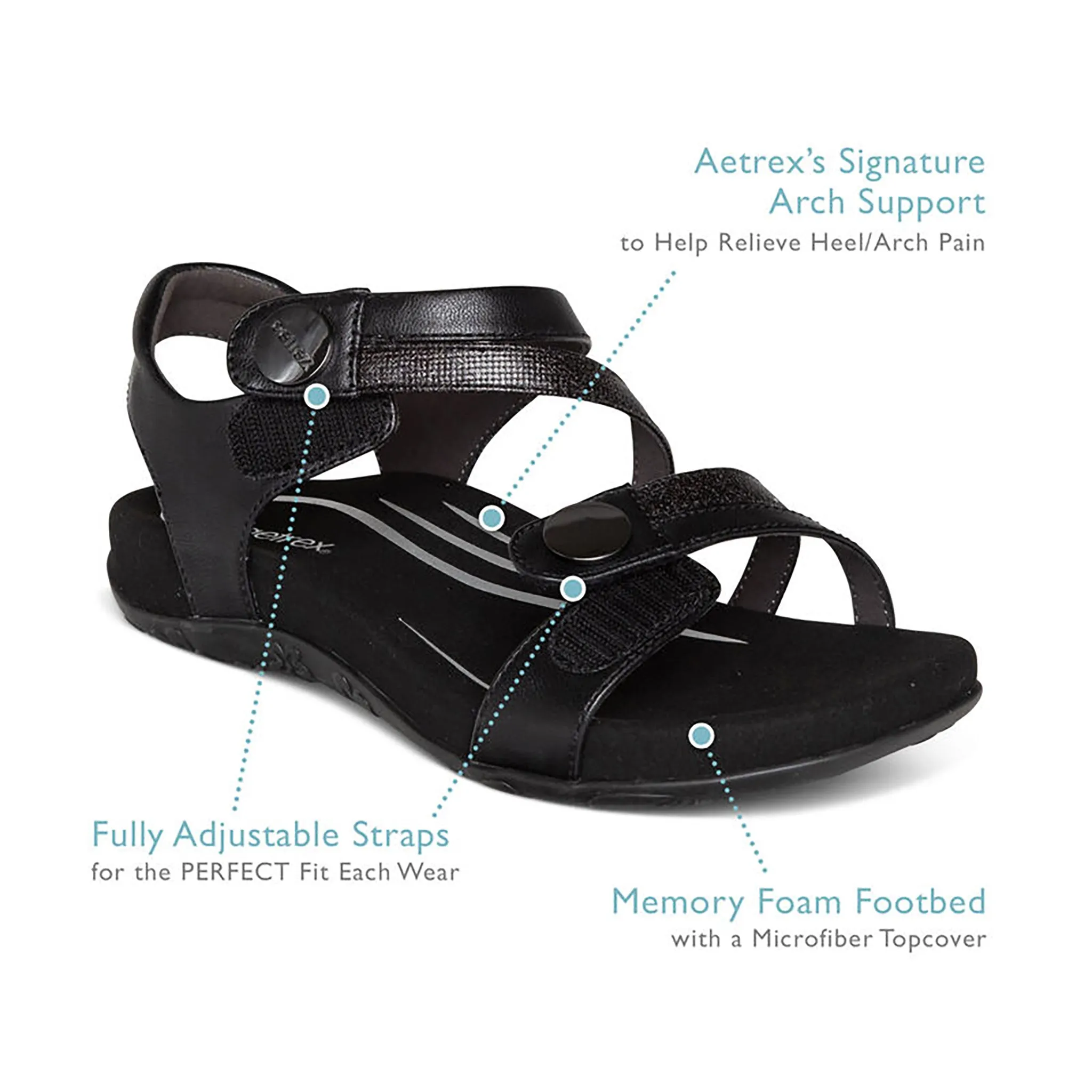 Aetrex | Jess Quarter Strap Navy