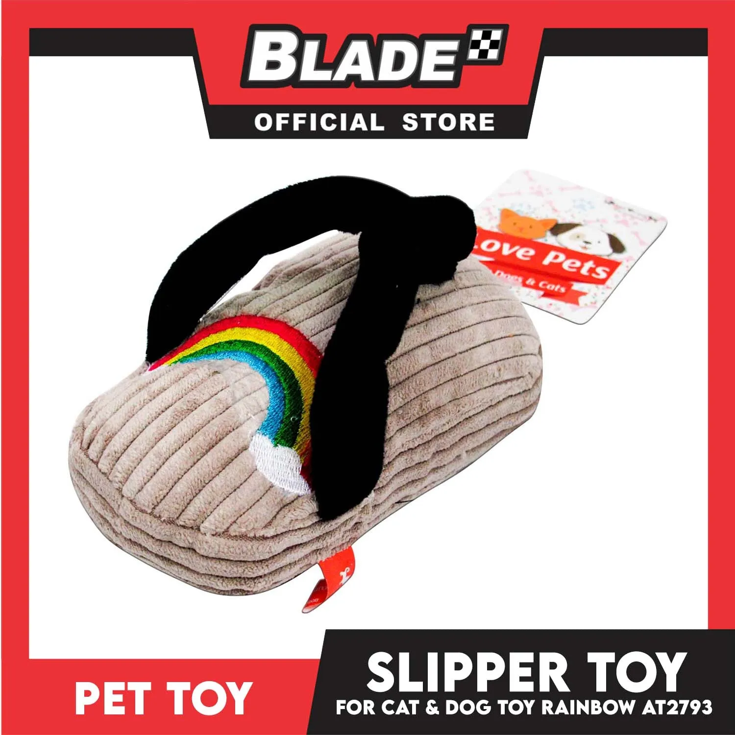 Amy Carol Slipper Toy Rainbow Design AT2793 For Cat And Dog