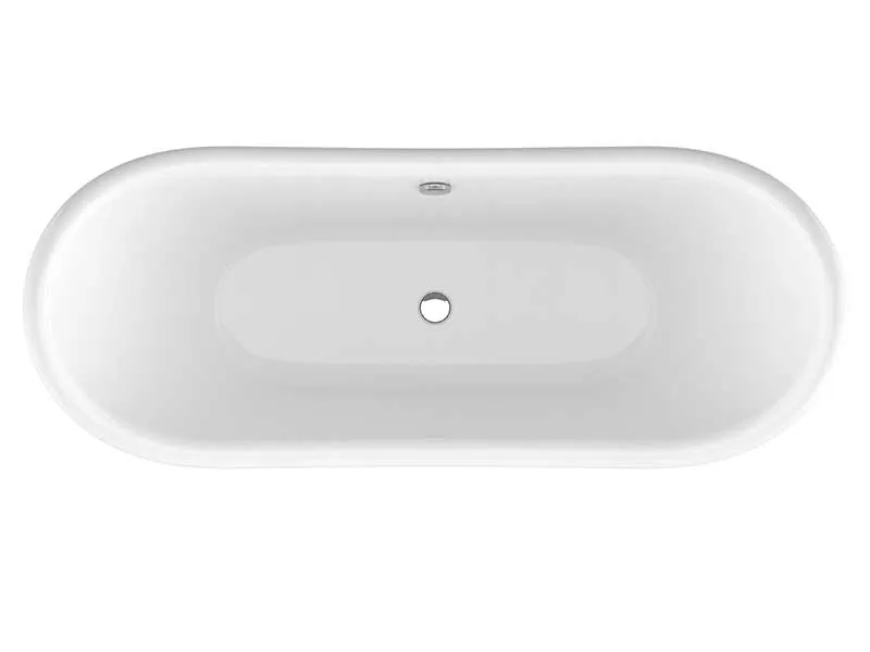Anzzi 69.29" Belissima Double Slipper Acrylic Claw Foot Tub in White