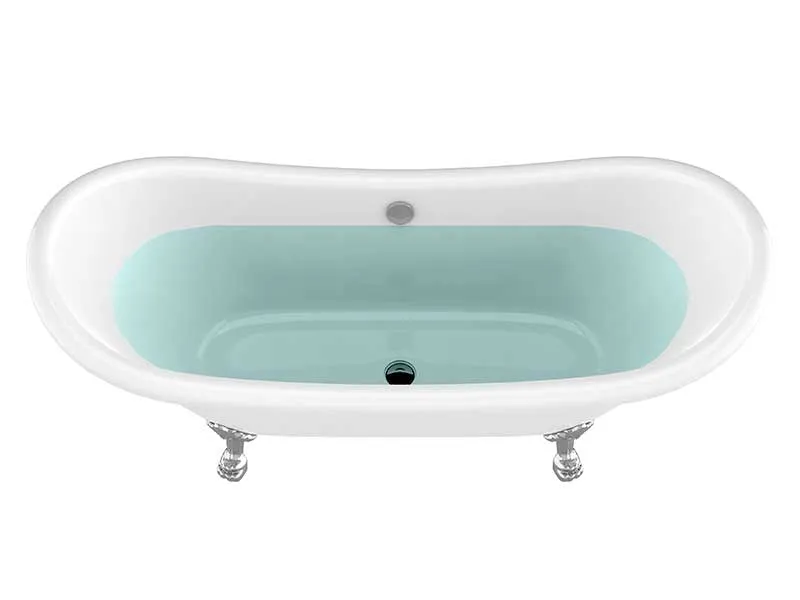Anzzi 69.29" Belissima Double Slipper Acrylic Claw Foot Tub in White