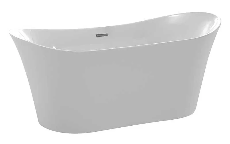 Anzzi Eft 67 in. Acrylic Flatbottom Non-Whirlpool Bathtub with Kame 2-piece 1.28 GPF Single Flush Toilet