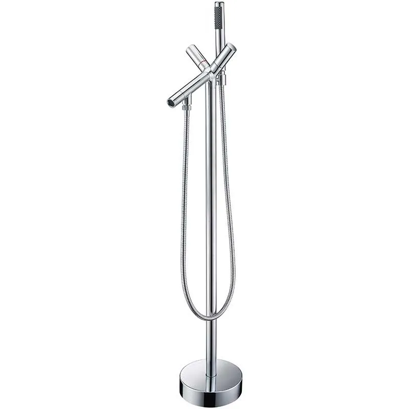 Anzzi Kahl 67 in. Acrylic Flatbottom Non-Whirlpool Bathtub with Havasu Faucet and Kame 1.28 GPF Toilet