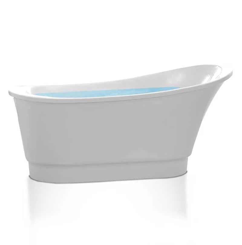 Anzzi Prima 67 in. Acrylic Flatbottom Non-Whirlpool Bathtub with Tugela Faucet and Talos 1.6 GPF Toilet
