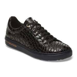 Birkenstock Bend Low crocodile embossed black leather