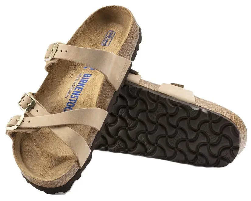 Birkenstock Franca Sandals - Sandcastle Nubuck Leather | Soft Footbed