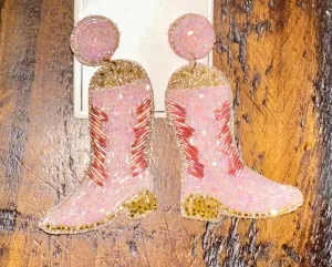 Blush Boots Earrings