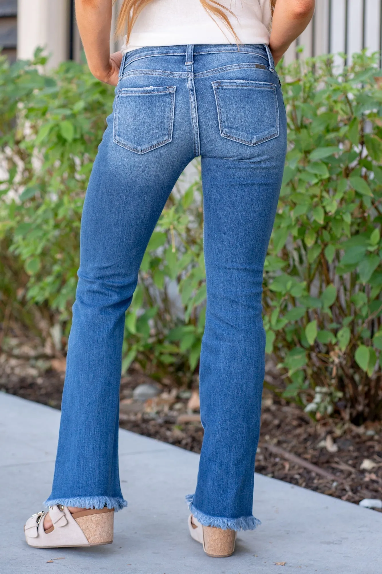 Brandy Baby Low Rise Fray Hem Boot Cut
