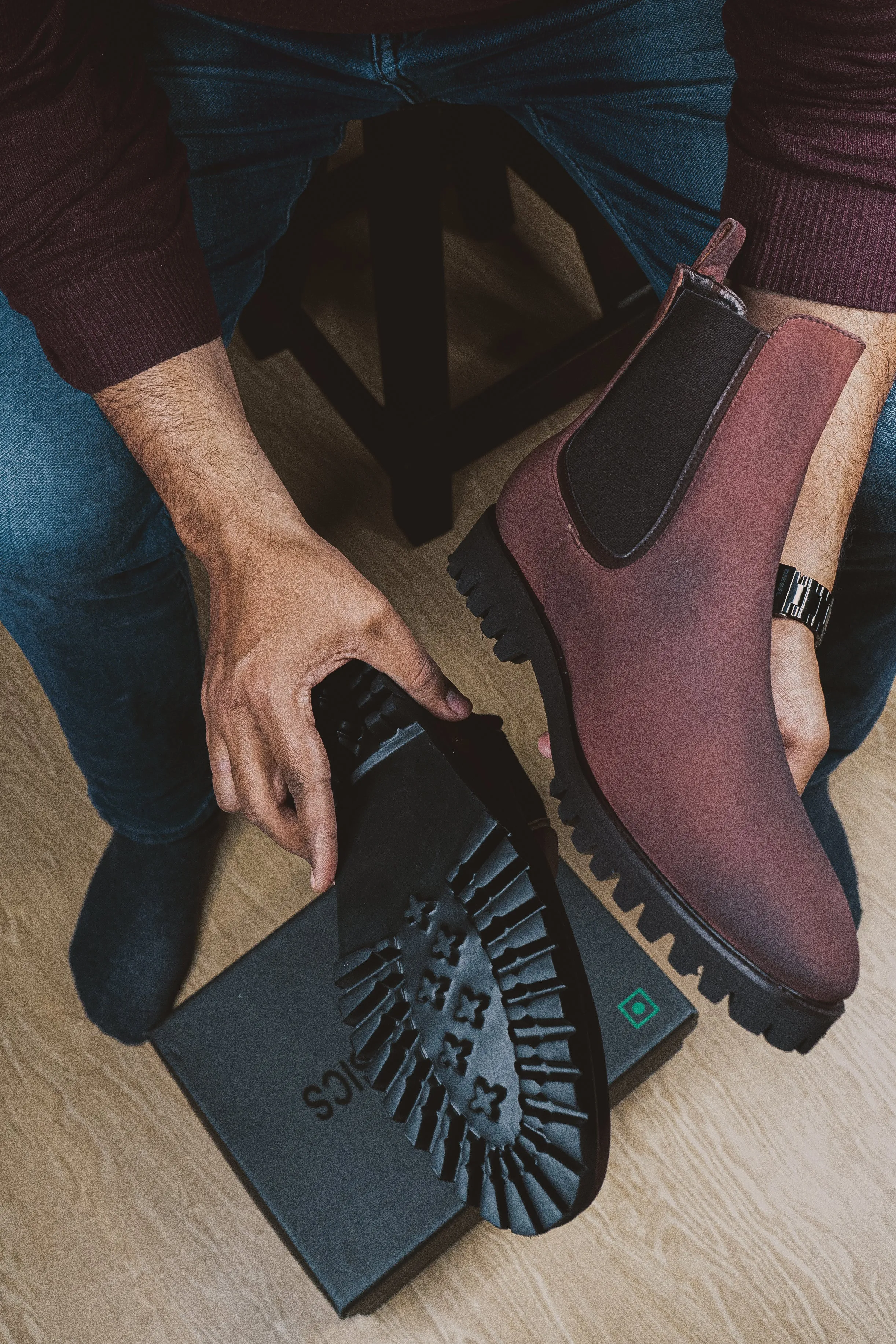 Brigadier Dark Burgundy Boots