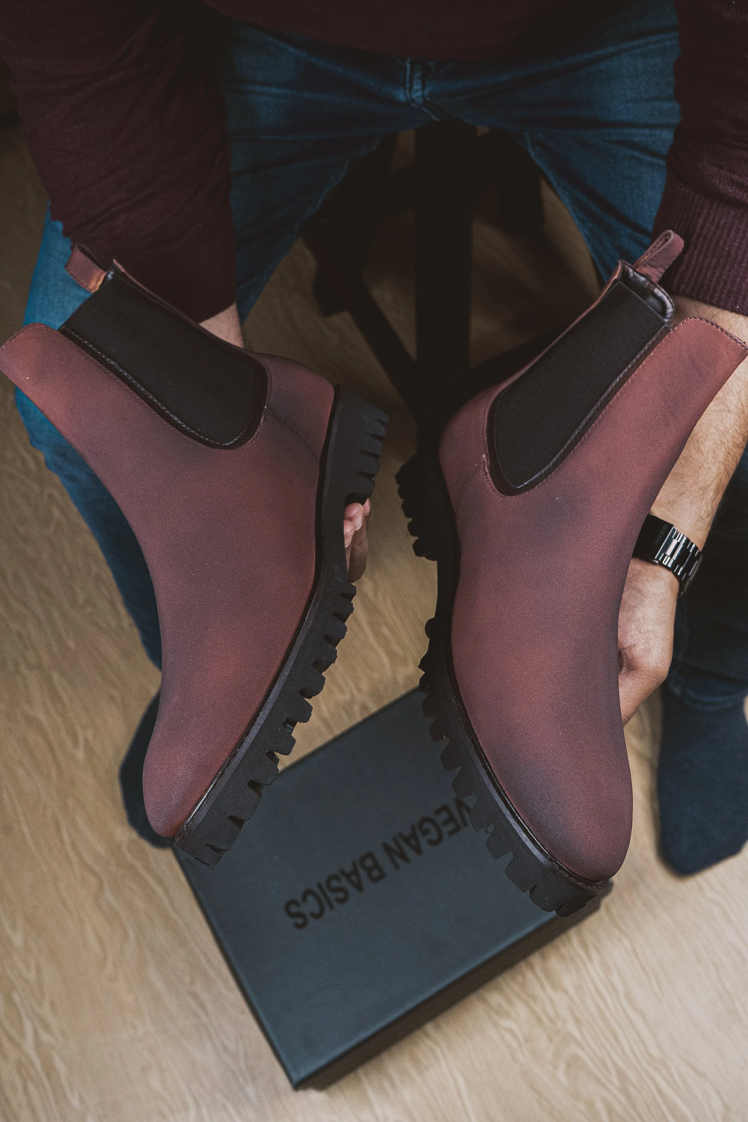 Brigadier Dark Burgundy Boots