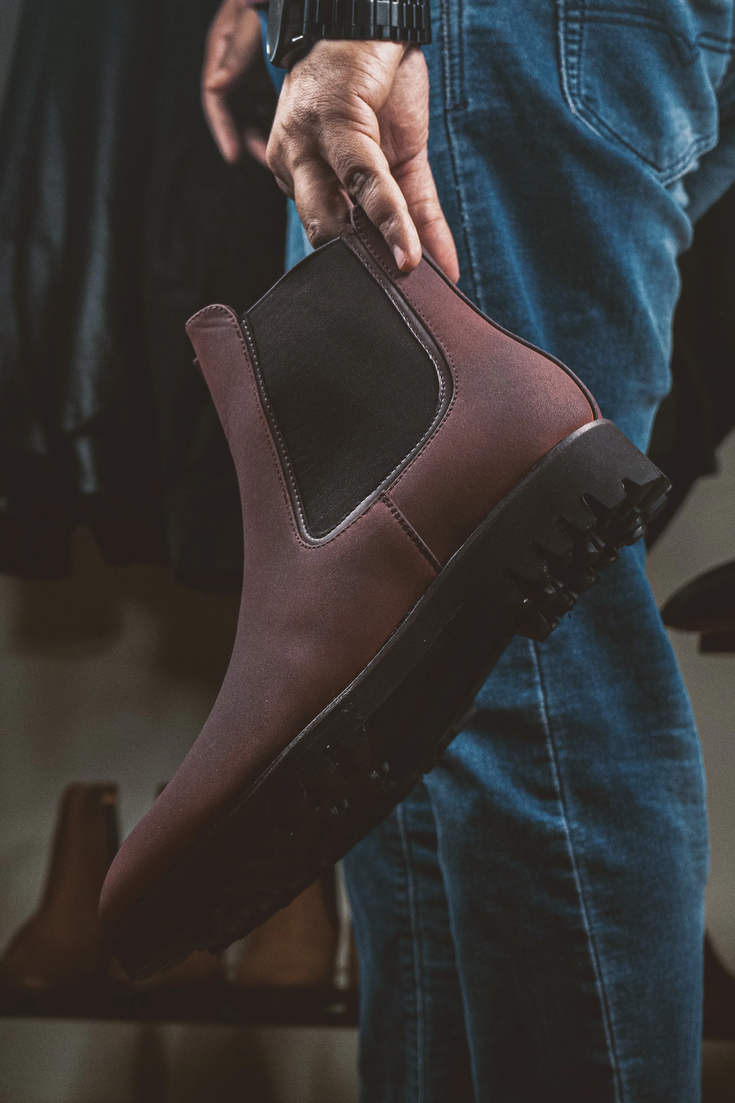 Brigadier Dark Burgundy Boots