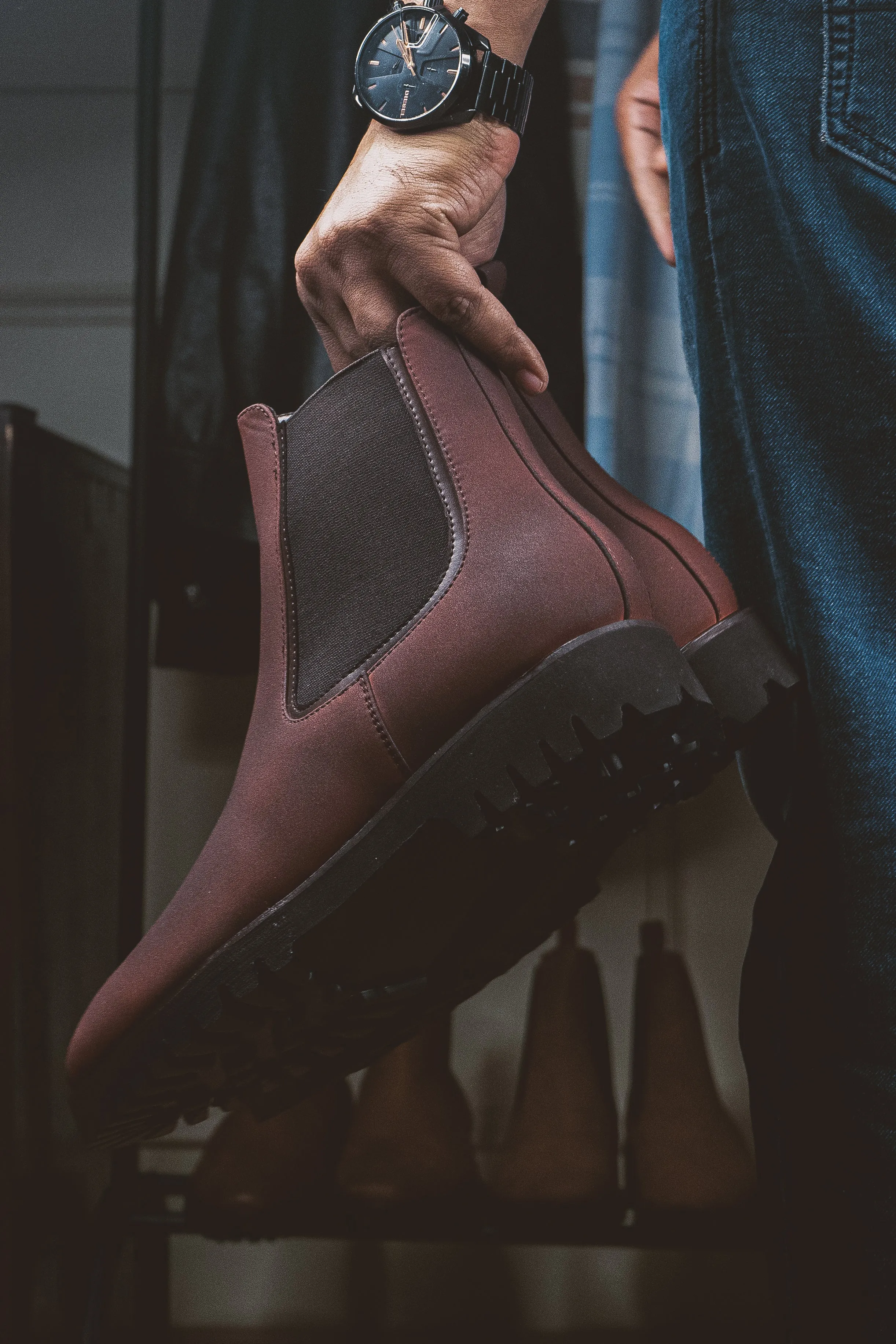 Brigadier Dark Burgundy Boots