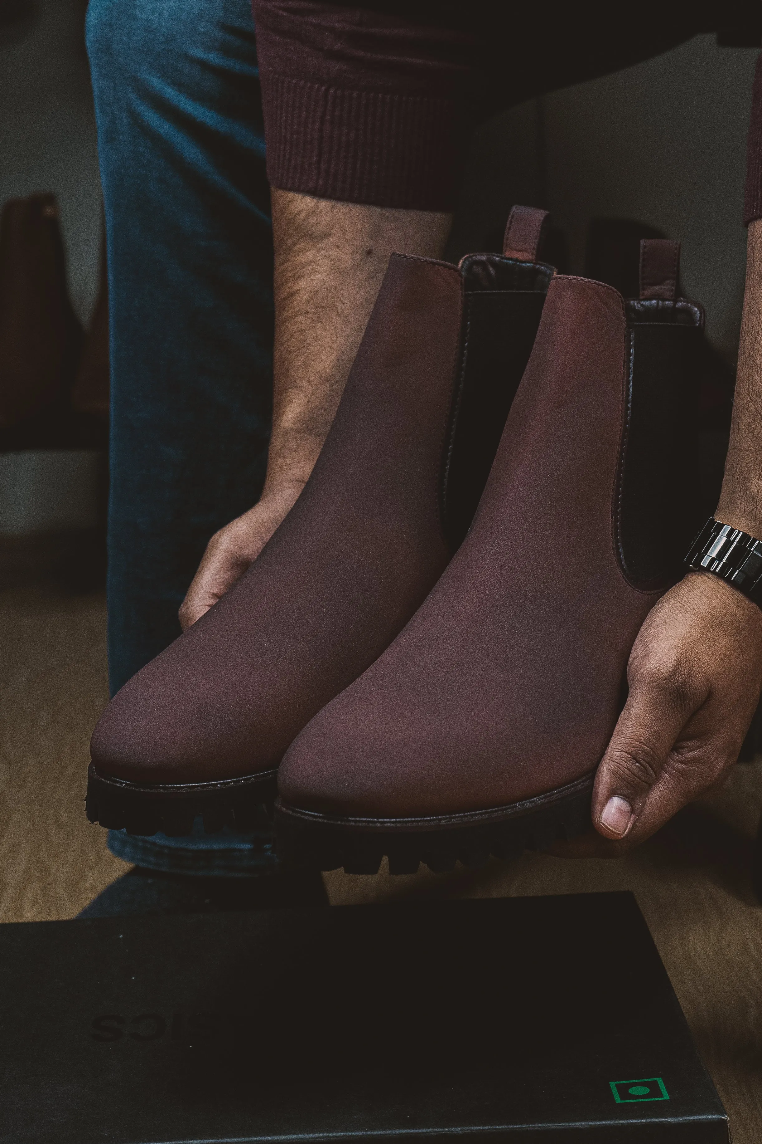 Brigadier Dark Burgundy Boots