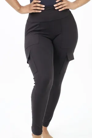 Butter Soft High Waist Cargo Yoga Pants - Black
