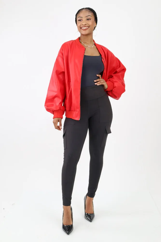 Butter Soft High Waist Cargo Yoga Pants - Black