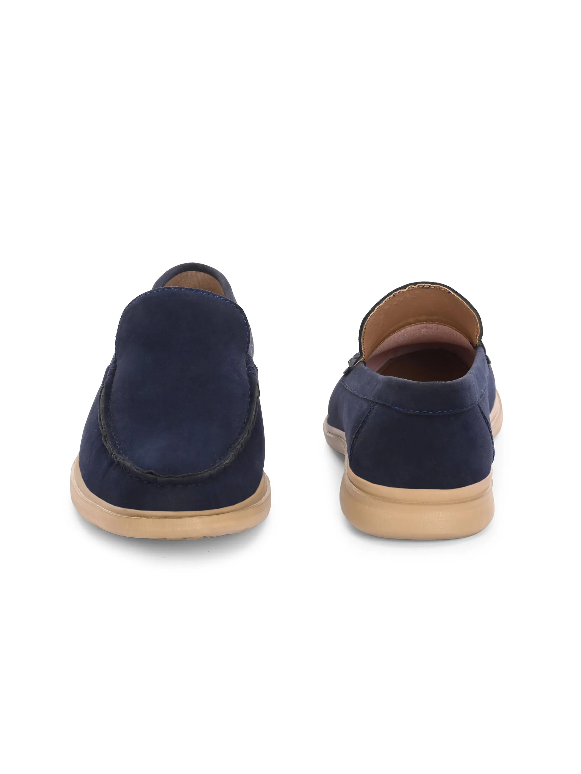CARLO ROMANO BY WASAN BLUE COLOR VEGAN LEATHER MOCCASIN FOR MEN
