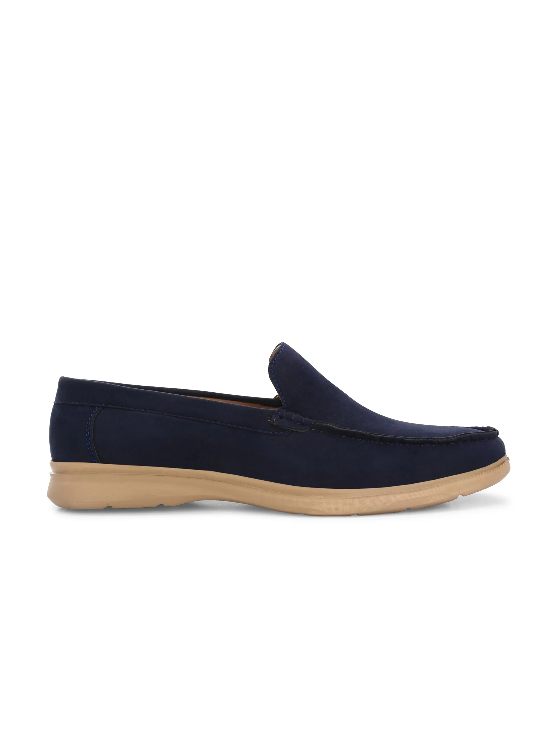 CARLO ROMANO BY WASAN BLUE COLOR VEGAN LEATHER MOCCASIN FOR MEN