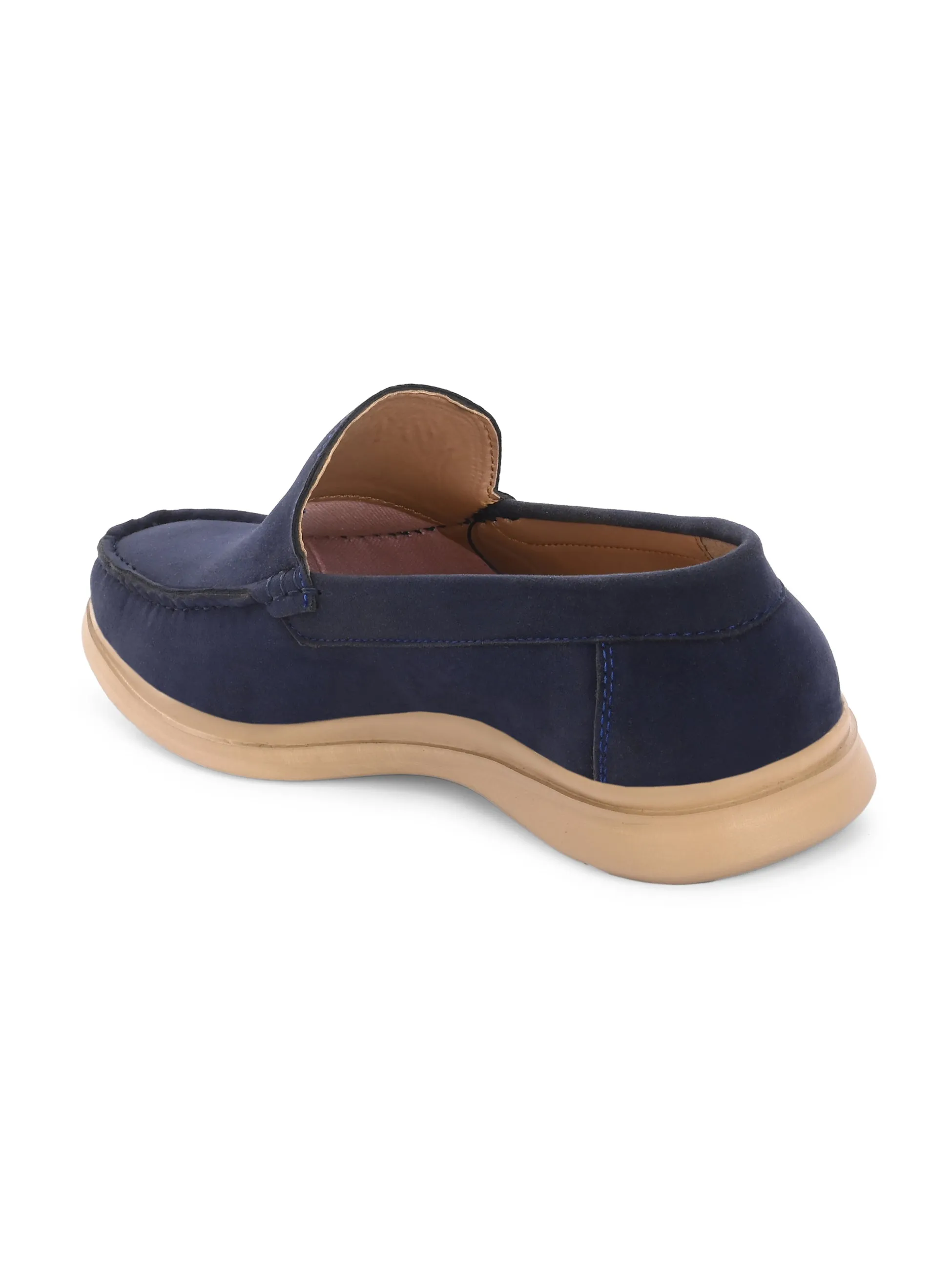 CARLO ROMANO BY WASAN BLUE COLOR VEGAN LEATHER MOCCASIN FOR MEN