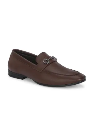 CARLO ROMANO BY WASAN BROWN COLOR VEGAN LEATHER SLIP ON MOCCASIN SHOE FOR MEN