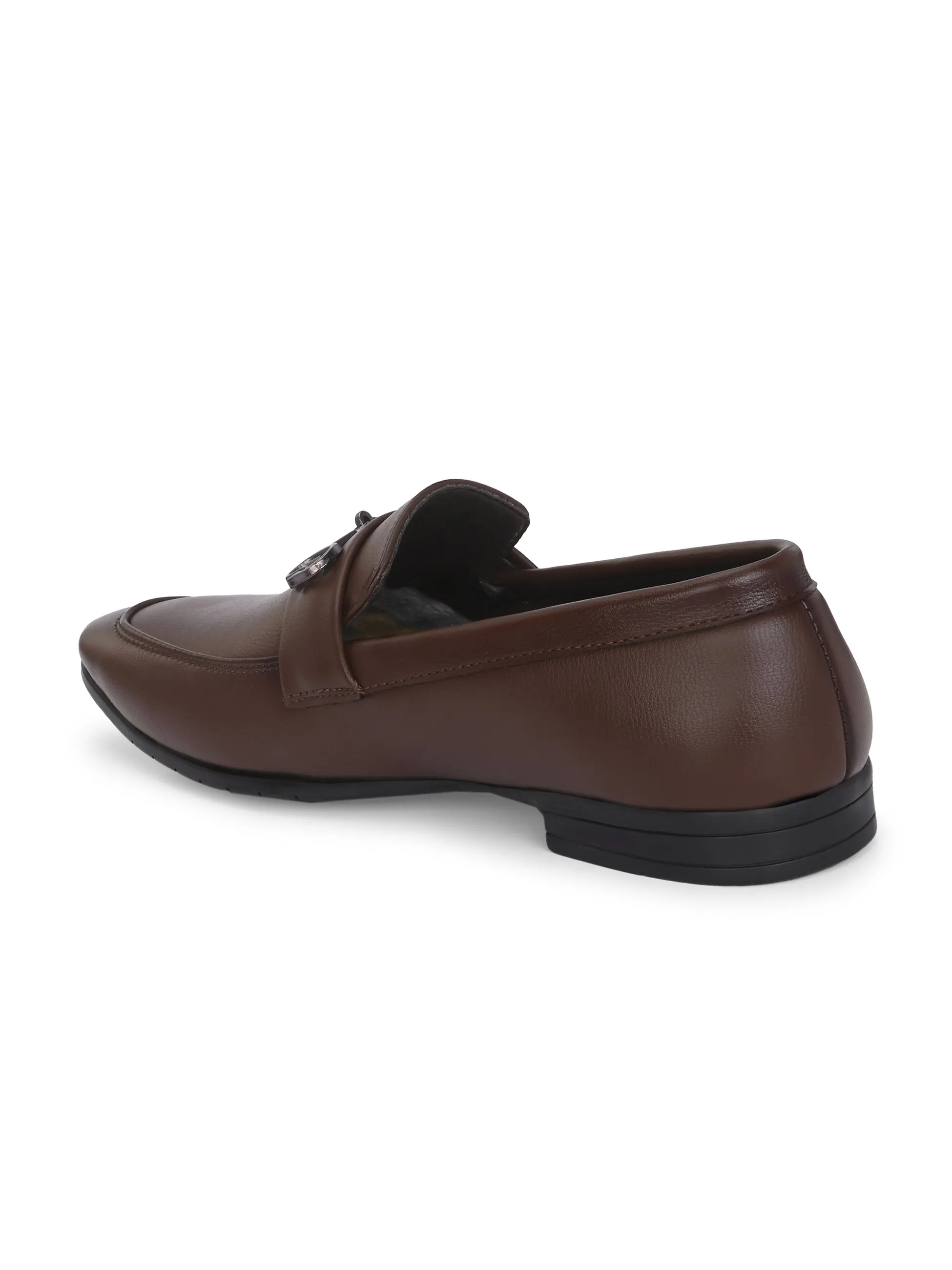 CARLO ROMANO BY WASAN BROWN COLOR VEGAN LEATHER SLIP ON MOCCASIN SHOE FOR MEN
