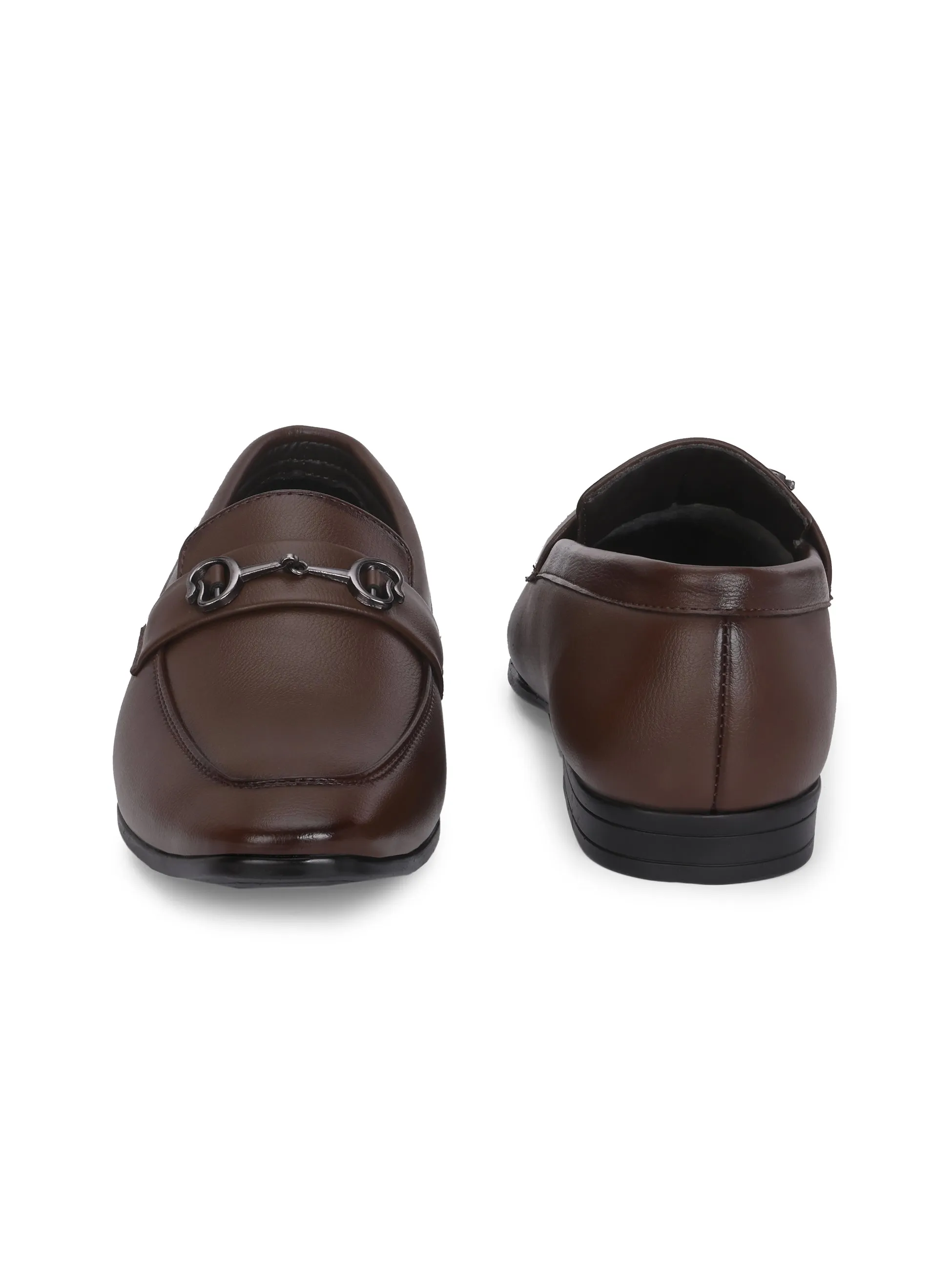 CARLO ROMANO BY WASAN BROWN COLOR VEGAN LEATHER SLIP ON MOCCASIN SHOE FOR MEN