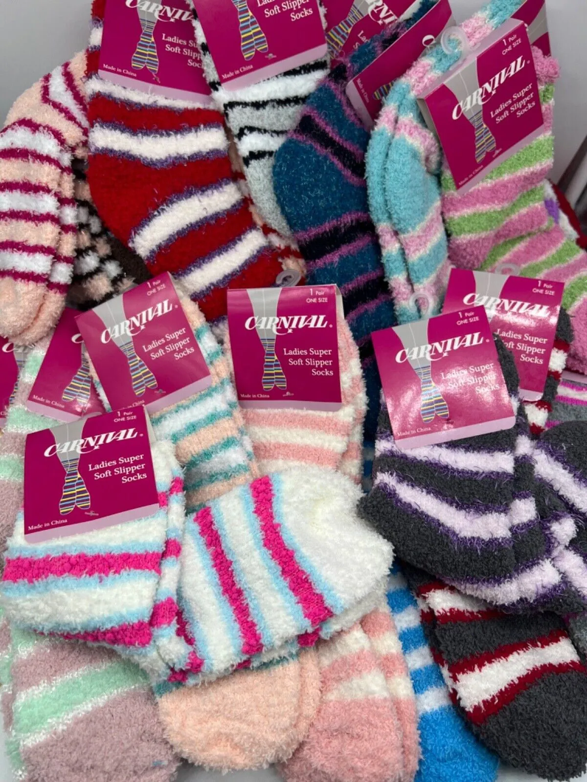 Carnival Cozy Slipper Sock Fuzzy Easter Gift YOU CHOOSE BuyMoreSave&CombineShip