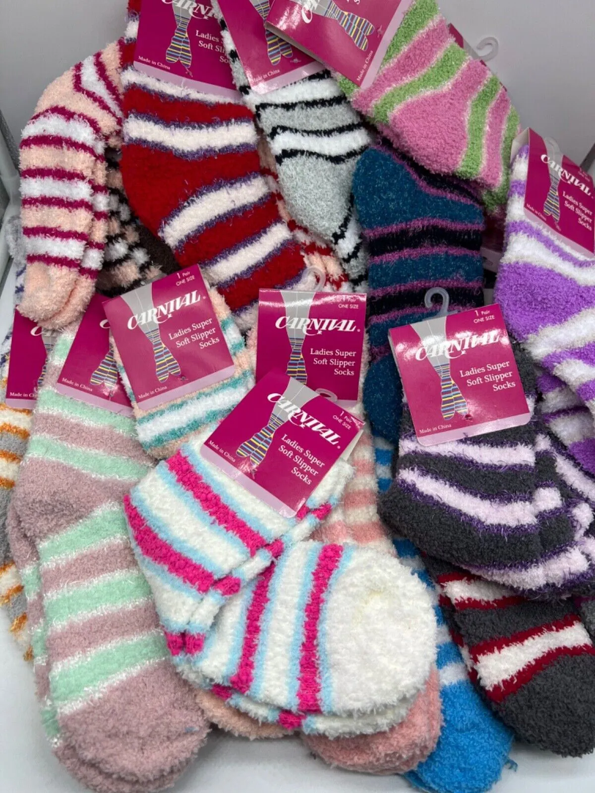 Carnival Cozy Slipper Sock Fuzzy Easter Gift YOU CHOOSE BuyMoreSave&CombineShip
