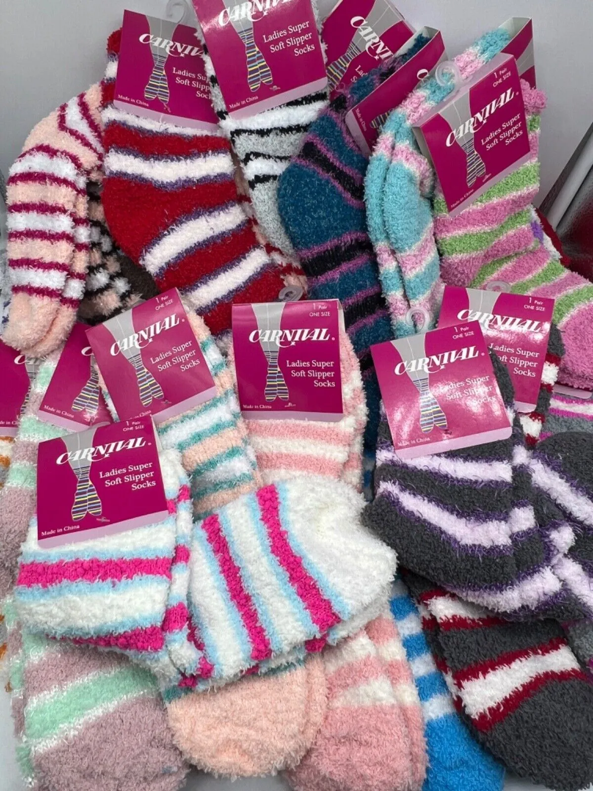 Carnival Cozy Slipper Sock Fuzzy Easter Gift YOU CHOOSE BuyMoreSave&CombineShip