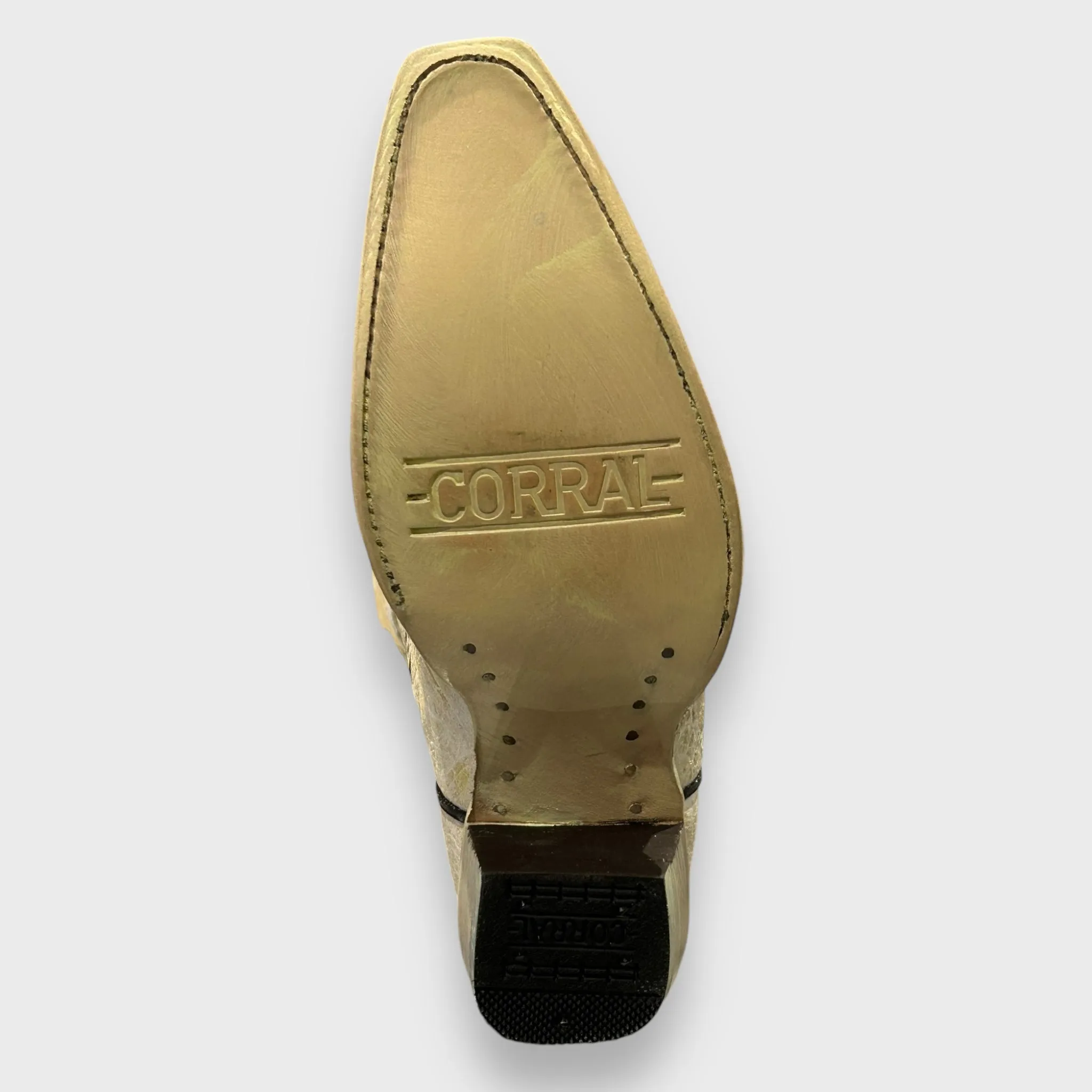 Corral Teens T0021 White Glitter inlay Cowboy Boots