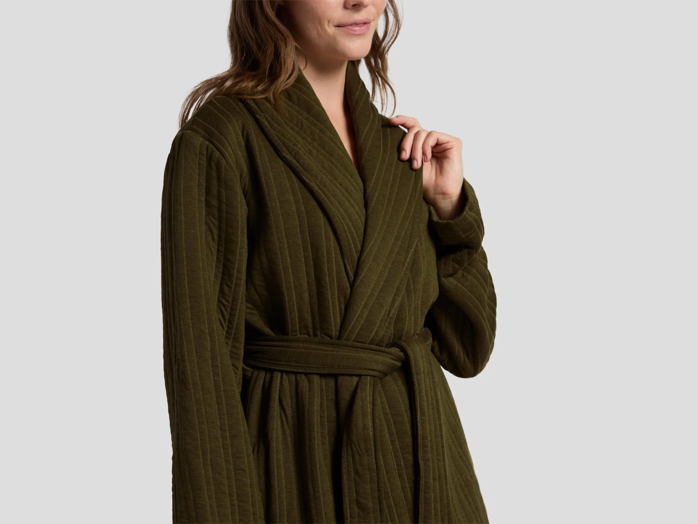 Cozy Knit Robe (Olive)