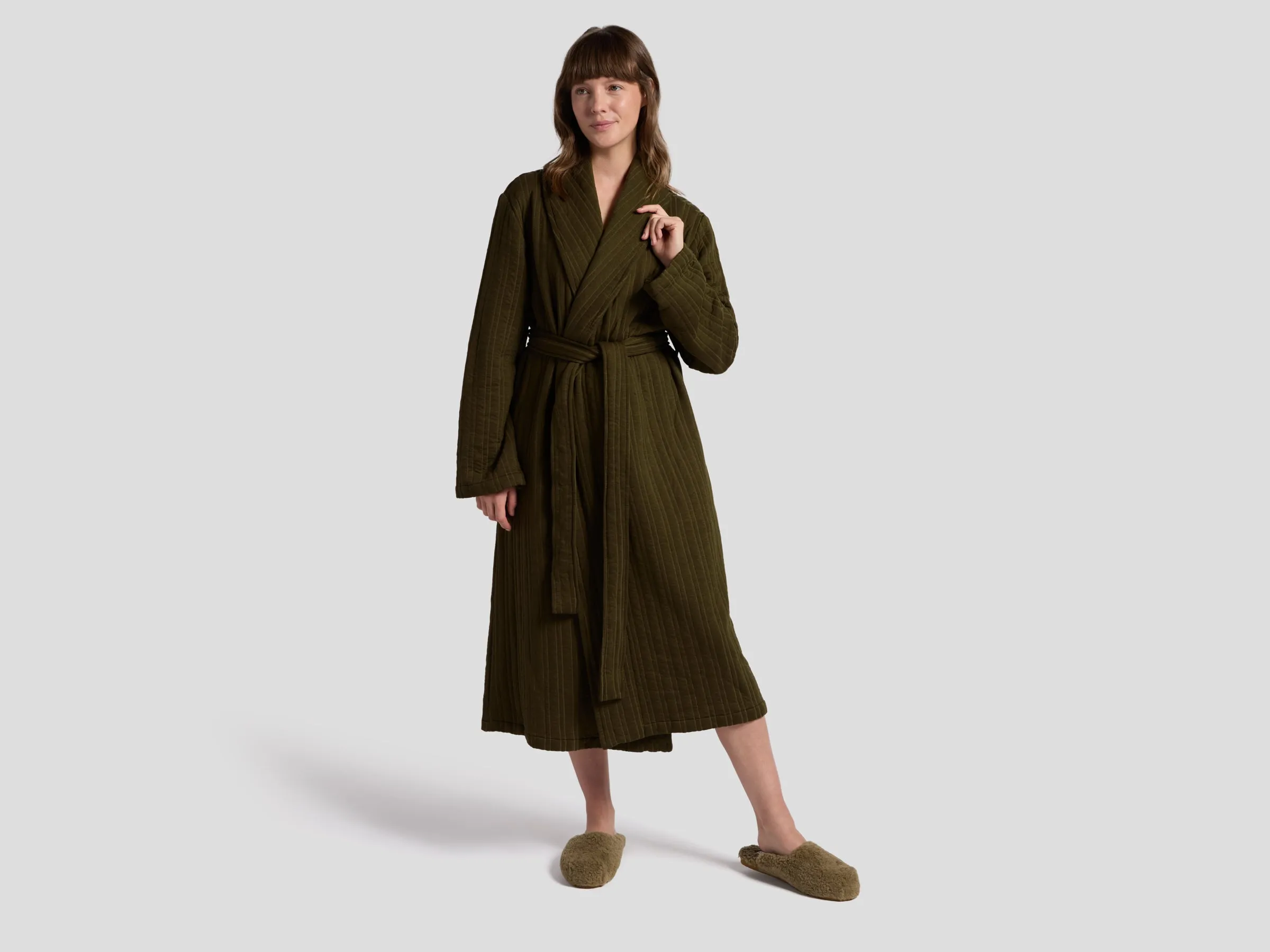 Cozy Knit Robe (Olive)