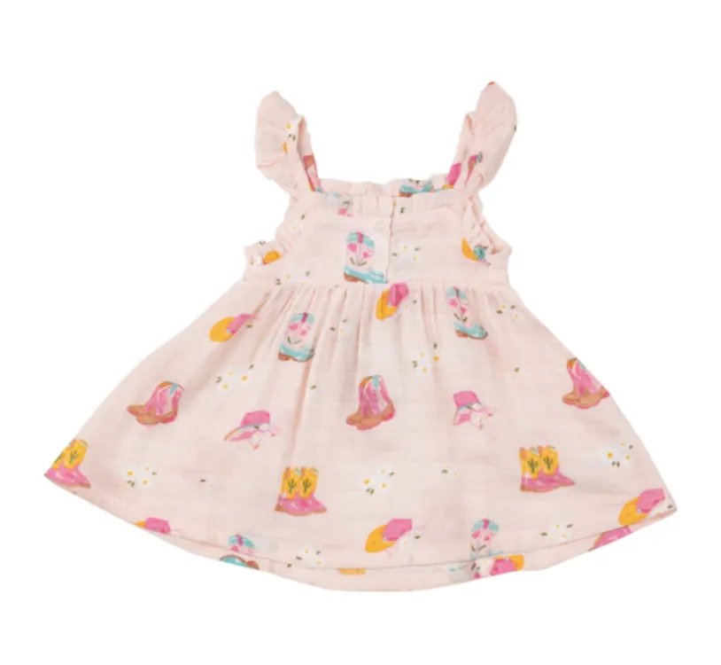 Daisy Boots Ruffle Sundress