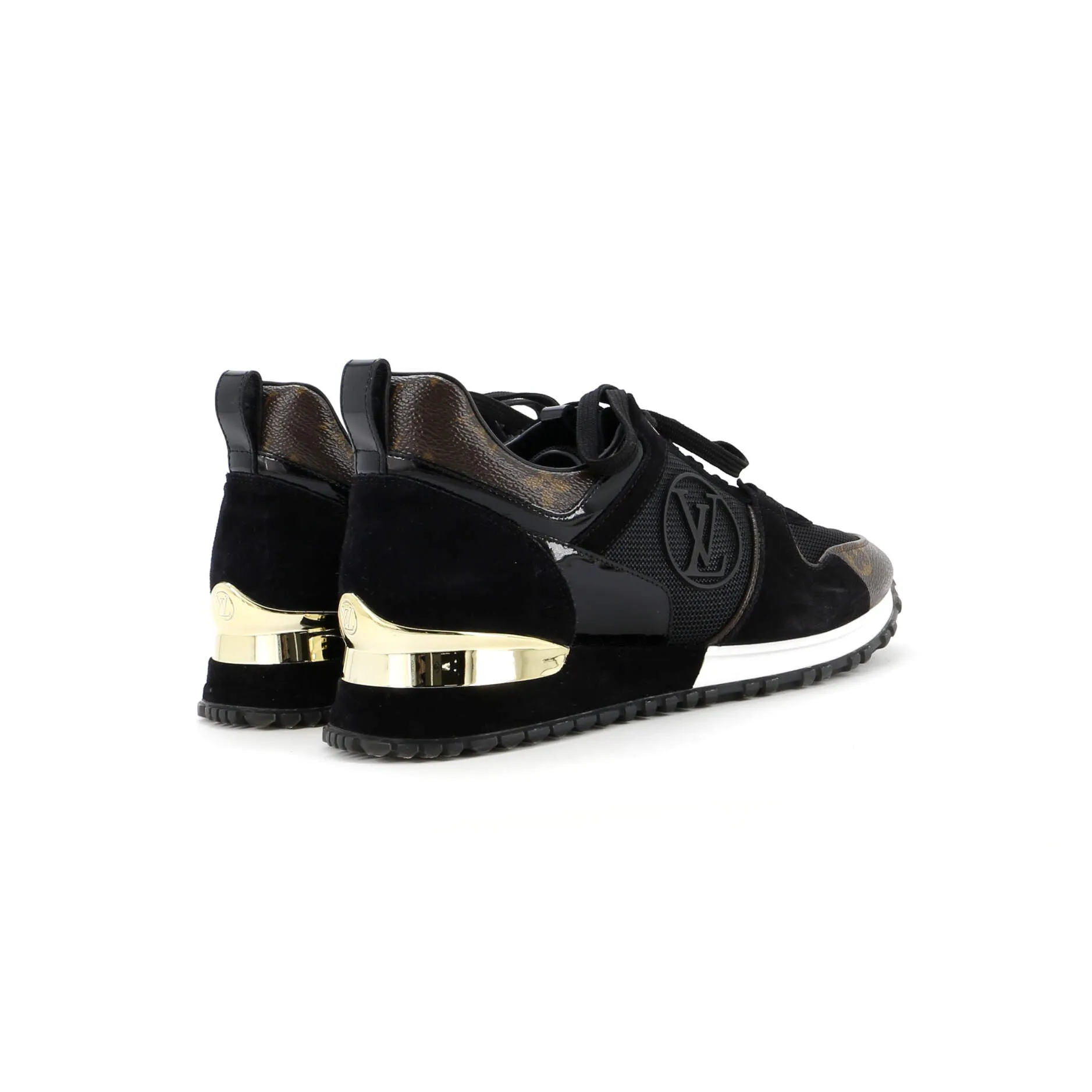 Designer Women's Run Away Sneakers Mesh with Monogram Canvas and Suede